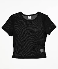 Zine Cashie Black Mesh Crop T-Shirt
