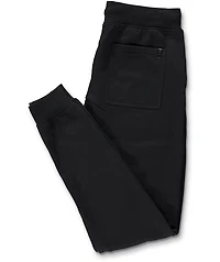 Zine Cover Black Solid Knit Jogger Pants