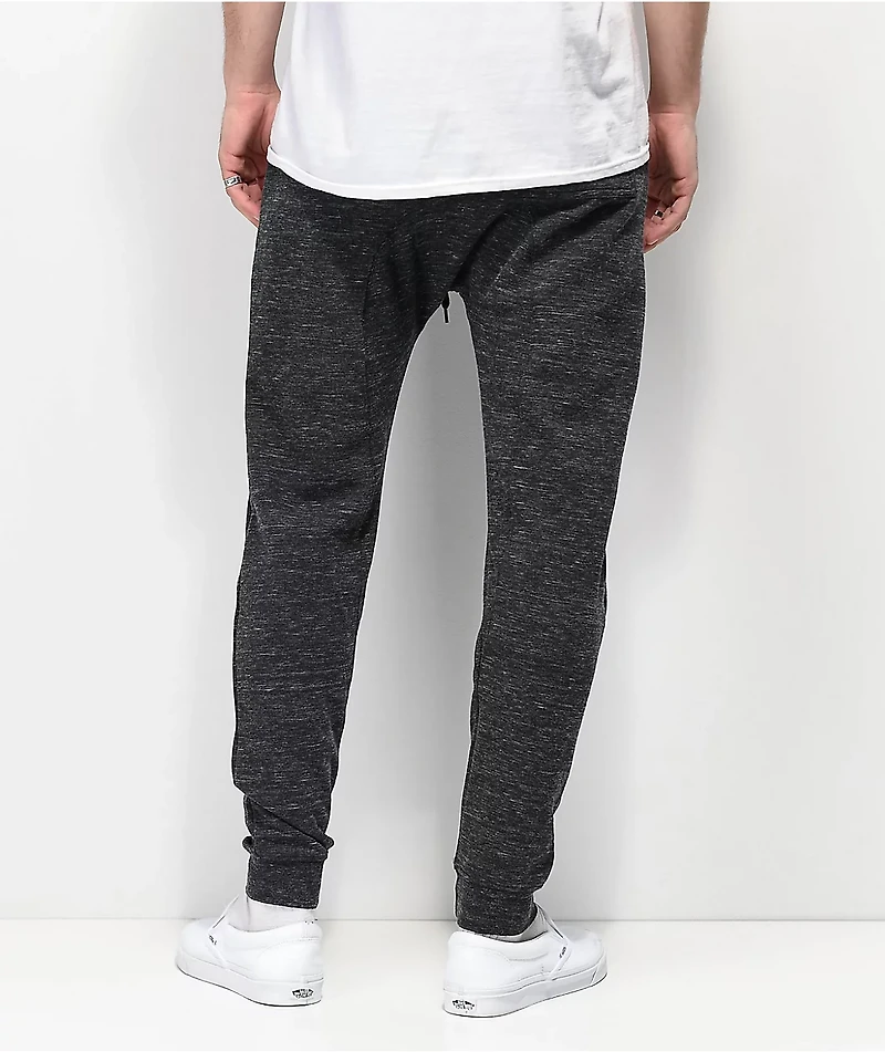 Zine Cover Solid Knit Charcoal Jogger Sweatpants