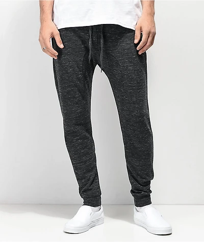 Zine Cover Solid Knit Charcoal Jogger Sweatpants