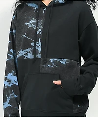 Zine Dani Patch Black & Blue Tie Dye Hoodie
