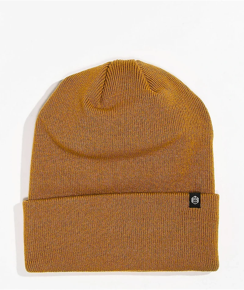 Zine Essential Golden Brown Beanie