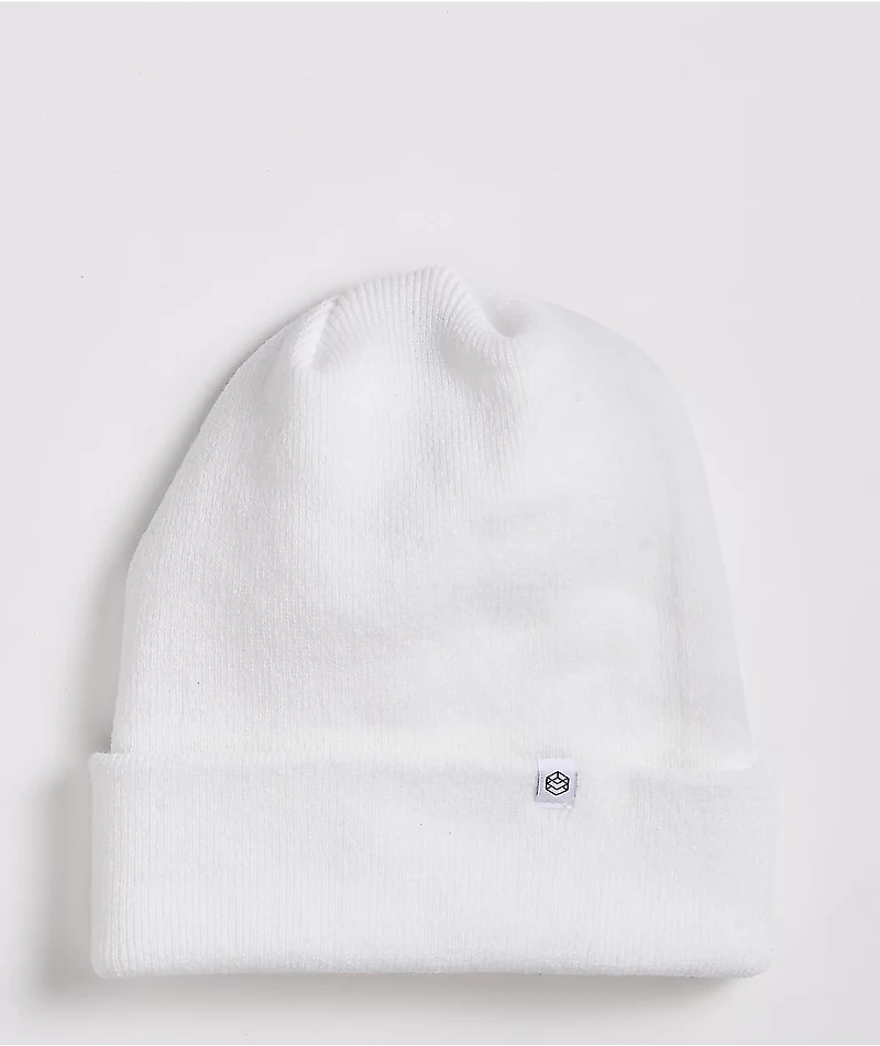 Zine Essential White Beanie