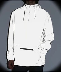 Zine Glo Reflective Silver Anorak Windbreaker Jacket