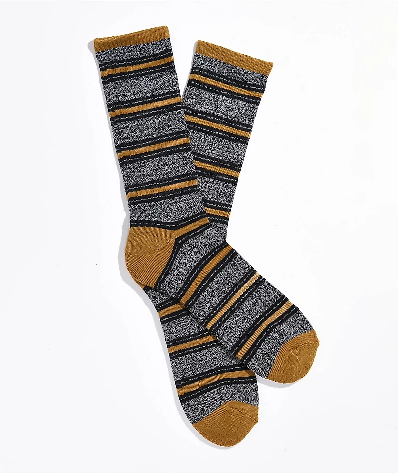 Zine Hold Grey & Yellow Crew Socks