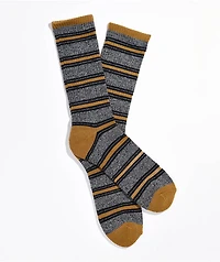 Zine Hold Grey & Yellow Crew Socks
