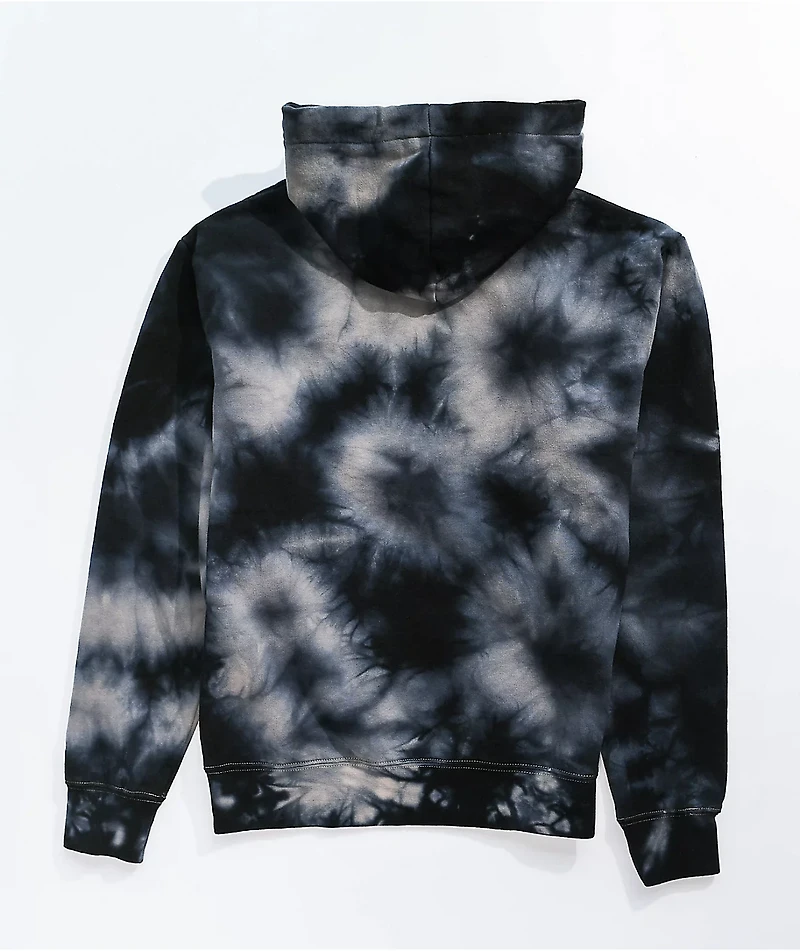 Zine Hunter Black Tie Dye Hoodie