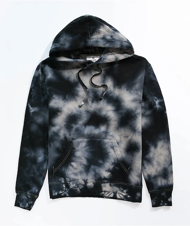 Zine Hunter Black Tie Dye Hoodie