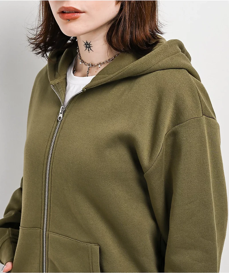Zine Russo Olive Zip Hoodie