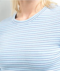 Zine Shiloh Blue Long Sleeve Crop T-Shirt