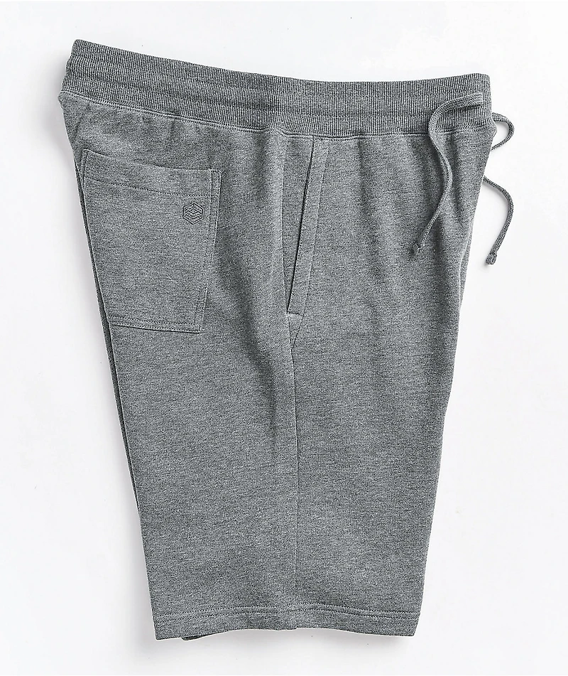 Zine Silas Grey Elastic Waist Sweat Shorts
