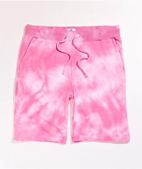 Zine Silas Pink & White Tie Dye Sweat Shorts
