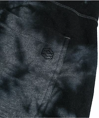 Zine Silias Black Tie-Dye Elastic Waist Sweat Shorts