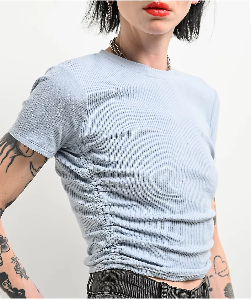 Zine Sinah Blue Fog Side Cinch T-Shirt
