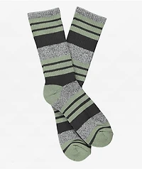 Zine Street Grey & Green Crew Socks