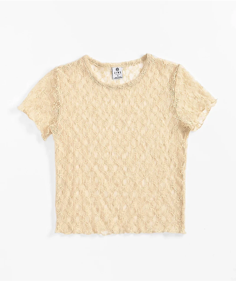 Zine Toulouse Natural Lace Top