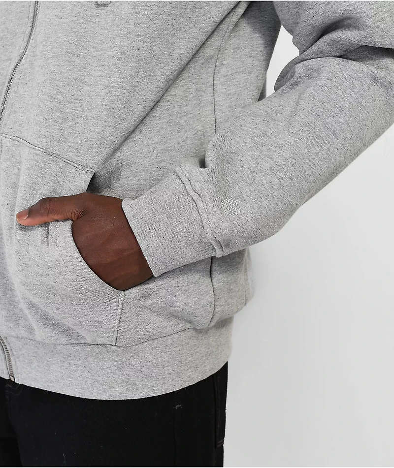 Zine Zippin Grey Zip Hoodie