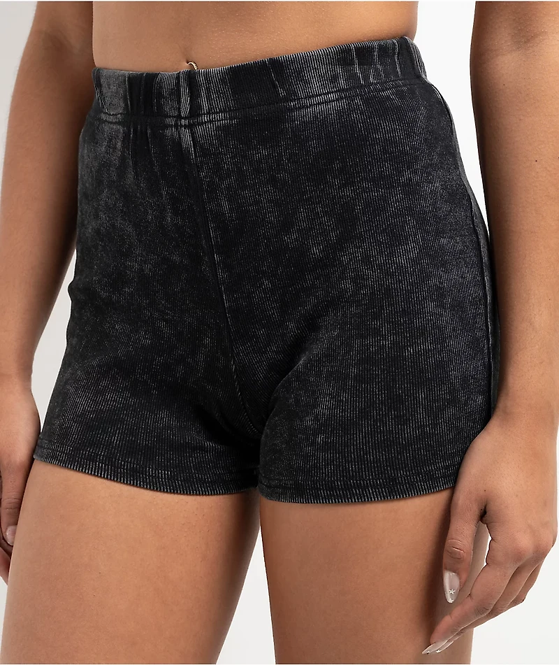 Zine Zora Black Wash Bike Shorts