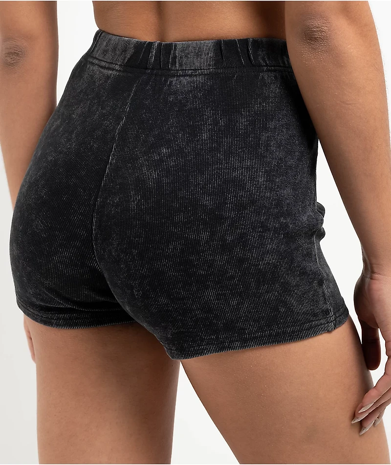 Zine Zora Black Wash Bike Shorts