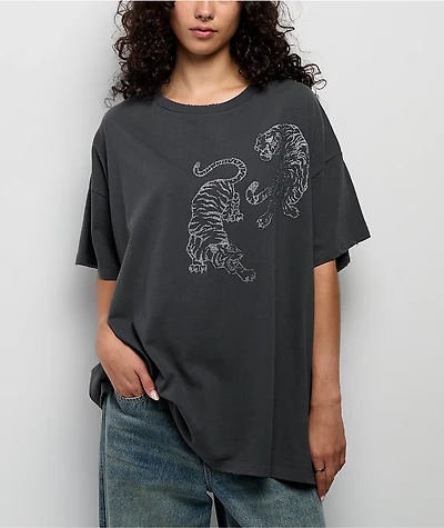 Zutter Glitter Tiger Grey T-Shirt