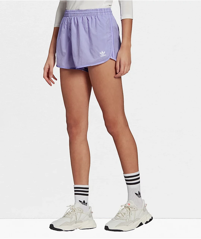 adidas 3-Stripes Light Purple Track Shorts