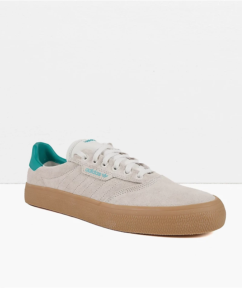 adidas 3MC Chalk White, Green & Gum Shoes