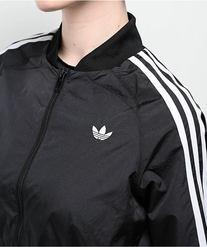 adidas Adicolor Teamgeist Black Crop Track Jacket