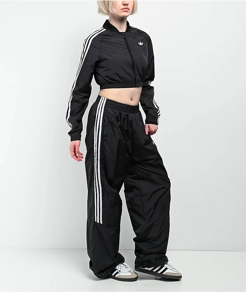 adidas Adicolor Teamgeist Black Crop Track Jacket