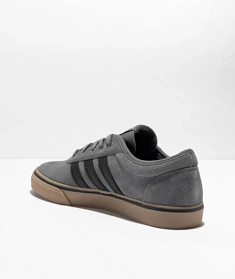 adidas Adiease Grey, Black & Gum Shoes