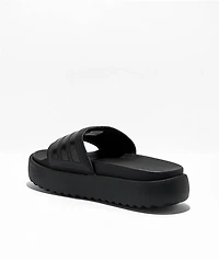 adidas Adilette Black Platform Slide Sandals