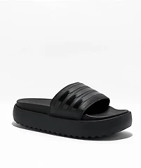 adidas Adilette Black Platform Slide Sandals