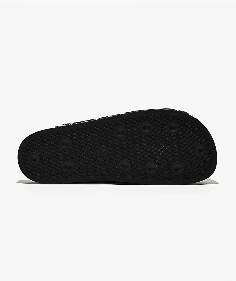 adidas Adimule Black & White Cow Print Mule Sandals