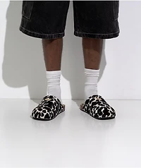 adidas Adimule Black & White Cow Print Mule Sandals