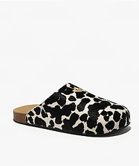 adidas Adimule Black & White Cow Print Mule Sandals