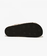 adidas Adimule Brown & White Cow Print Mule Sandals