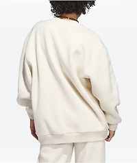 adidas All Season Cream Oversized Crewneck Sweatshirt