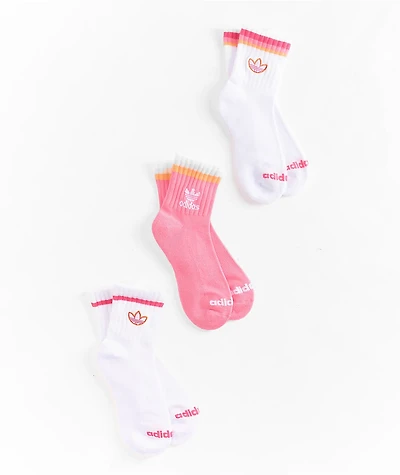 adidas Aura 3 Pack High Quarter Socks