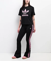 adidas Black & Pink Flare Leggings