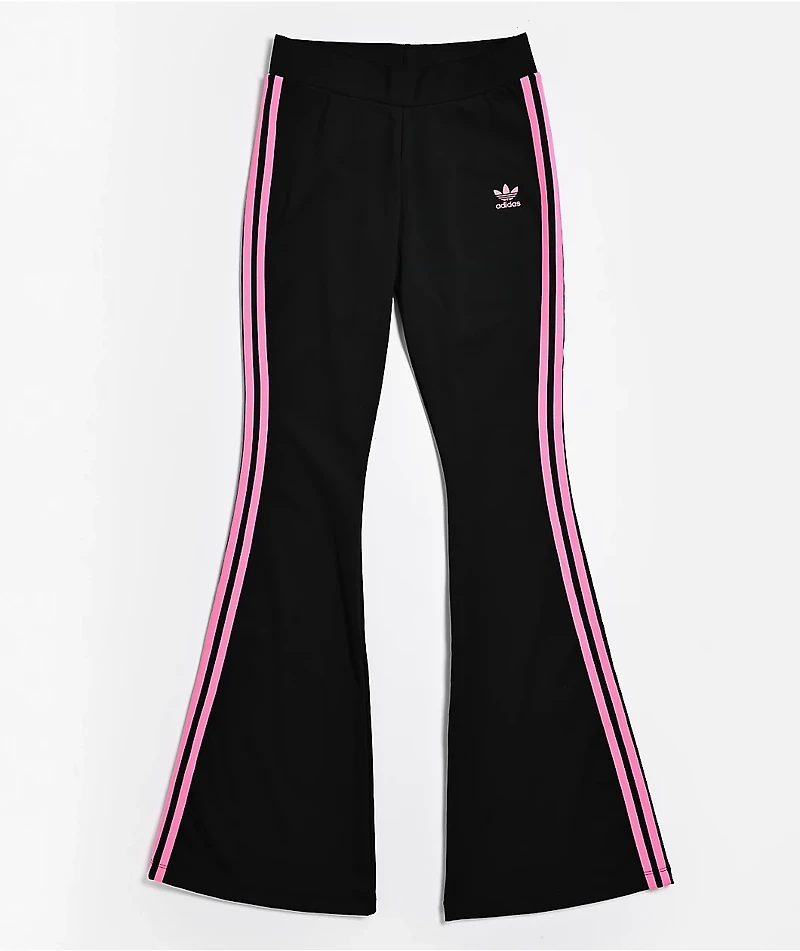 adidas Black & Pink Flare Leggings