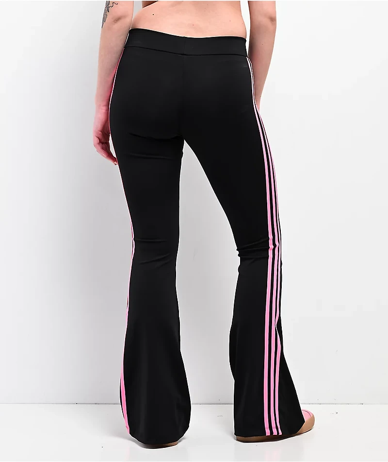 adidas Black & Pink Flare Leggings
