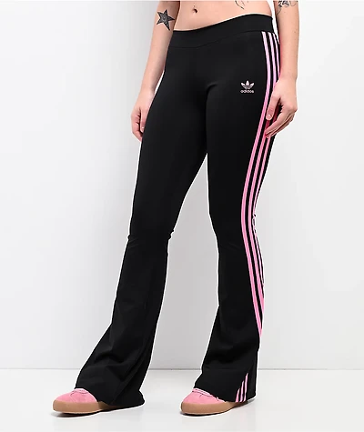 adidas Black & Pink Flare Leggings