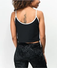 adidas Black Spaghetti Strap Crop Tank Top