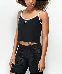adidas Black Spaghetti Strap Crop Tank Top