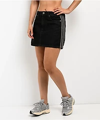 adidas Black Wash Denim Mini Skirt