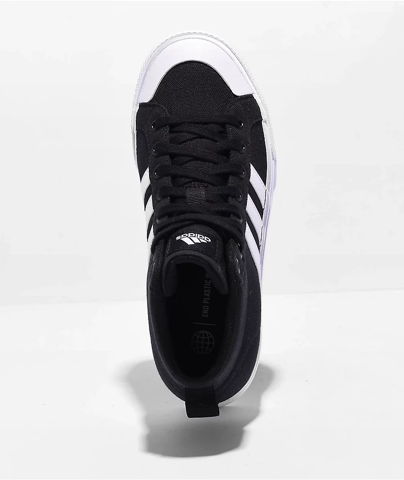 adidas Bravada 2.0 Mid Black & White Platform Shoes