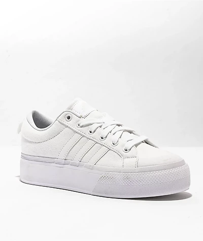adidas Bravada 2.0 White Platform Sneakers