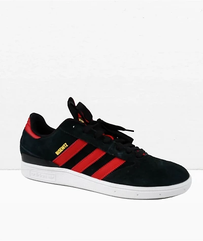 adidas Busenitz Black, Red & White Skate Shoes