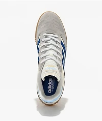 adidas Busenitz Indoor Super Grey, Blue & White Skate Shoes