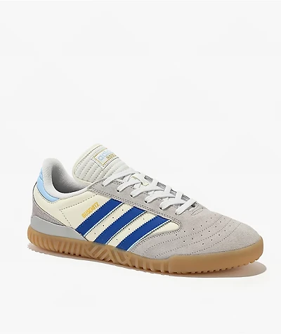 adidas Busenitz Indoor Super Grey, Blue & White Skate Shoes