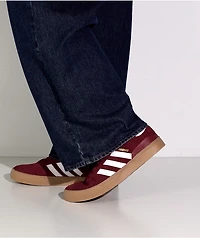 adidas Busenitz Vulc II Burgundy & Gum Skate Shoes